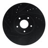 E-Line Drilled & Slotted Black Brake Rotor, 2007-2017 Fits Multiple Makes/Models, Position: Front Right - image 3