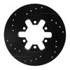 E-Line Drilled & Slotted Black Brake Rotor, 1982-1985 Infiniti/Nissan, Position: Front Left - image 3