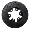 E-Line Drilled & Slotted Black Brake Rotor, 1982-1985 Infiniti/Nissan, Position: Front Right - image 2