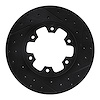 E-Line Drilled & Slotted Black Brake Rotor, 1983-1985 Infiniti/Nissan, Position: Front Right - image 1
