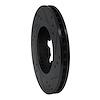 E-Line Drilled & Slotted Black Brake Rotor, 1985-2012 Infiniti/Nissan, Position: Front Left