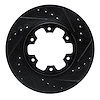 E-Line Drilled & Slotted Black Brake Rotor, 1985-2002 Infiniti/Nissan, Position: Front Right - image 1