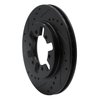 E-Line Drilled & Slotted Black Brake Rotor, 1985-1997 Infiniti/Nissan, Position: Front Left - image 2