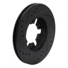 E-Line Drilled & Slotted Black Brake Rotor, 1985-1997 Infiniti/Nissan, Position: Front Right - image 4