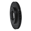 E-Line Drilled & Slotted Black Brake Rotor, 1998-2015 Infiniti/Nissan, Position: Front Right