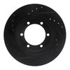 E-Line Drilled & Slotted Black Brake Rotor, 1998-2015 Infiniti/Nissan, Position: Front Right - image 2