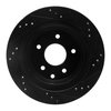 E-Line Drilled & Slotted Black Brake Rotor, Fits Select Fits Multiple Makes/Models, Position: Rear Left - image 3