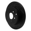 E-Line Drilled & Slotted Black Brake Rotor, Fits Select Infiniti/Nissan, Position: Rear Left - image 2