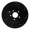 E-Line Drilled & Slotted Black Brake Rotor, Fits Select Infiniti/Nissan, Position: Rear Left - image 4