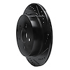 E-Line Drilled & Slotted Black Brake Rotor, Fits Select Infiniti/Nissan, Position: Rear Right - image 1
