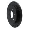 E-Line Drilled & Slotted Black Brake Rotor, 2004-2015 Infiniti/Nissan, Position: Rear Left - image 4