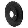 E-Line Drilled & Slotted Black Brake Rotor, 2004-2005 Infiniti/Nissan, Position: Front Left - image 2