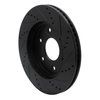 E-Line Drilled & Slotted Black Brake Rotor, 2004-2005 Infiniti/Nissan, Position: Front Left - image 4