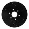 E-Line Drilled & Slotted Black Brake Rotor, Fits Select Fits Multiple Makes/Models, Position: Front Left - image 2