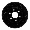 E-Line Drilled & Slotted Black Brake Rotor, Fits Select Fits Multiple Makes/Models, Position: Front Right - image 1