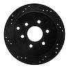 E-Line Drilled & Slotted Black Brake Rotor, Fits Select Fits Multiple Makes/Models, Position: Rear Left - image 1