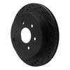 E-Line Drilled & Slotted Black Brake Rotor, Fits Select Fits Multiple Makes/Models, Position: Rear Left - image 4