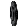 E-Line Drilled & Slotted Black Brake Rotor, 2005-2021 Fits Multiple Makes/Models, Position: Front Right - image 1