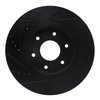 E-Line Drilled & Slotted Black Brake Rotor, 2005-2007 Infiniti/Nissan, Position: Front Right - image 4
