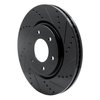 E-Line Drilled & Slotted Black Brake Rotor, Fits Select Infiniti/Nissan, Position: Front Right - image 2