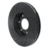 E-Line Drilled & Slotted Black Brake Rotor, Fits Select Infiniti/Nissan, Position: Front Right - image 4