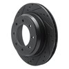 E-Line Drilled & Slotted Black Brake Rotor, 2012-2021 Infiniti/Nissan, Position: Rear Left - image 2