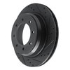 E-Line Drilled & Slotted Black Brake Rotor, 2012-2021 Infiniti/Nissan, Position: Rear Right - image 2