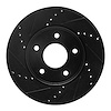 E-Line Drilled & Slotted Black Brake Rotor, Fits Select Fits Multiple Makes/Models, Position: Front Left - image 1