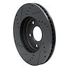 E-Line Drilled & Slotted Black Brake Rotor, Fits Select Fits Multiple Makes/Models, Position: Front Right - image 1