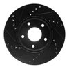 E-Line Drilled & Slotted Black Brake Rotor, Fits Select Fits Multiple Makes/Models, Position: Front Right - image 2