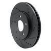 E-Line Drilled & Slotted Black Brake Rotor, Fits Select Fits Multiple Makes/Models, Position: Front Right - image 3