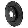 E-Line Drilled & Slotted Black Brake Rotor, Fits Select Fits Multiple Makes/Models, Position: Front Left - image 1