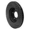 E-Line Drilled & Slotted Black Brake Rotor, Fits Select Fits Multiple Makes/Models, Position: Front Left - image 3