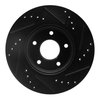 E-Line Drilled & Slotted Black Brake Rotor, Fits Select Fits Multiple Makes/Models, Position: Front Left - image 4
