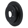 E-Line Drilled & Slotted Black Brake Rotor, Fits Select Infiniti/Nissan, Position: Rear Right - image 2