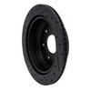 E-Line Drilled & Slotted Black Brake Rotor, Fits Select Infiniti/Nissan, Position: Rear Right - image 4