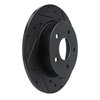 E-Line Drilled & Slotted Black Brake Rotor, Fits Select Infiniti/Nissan, Position: Rear Right - image 2