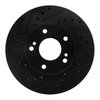E-Line Drilled & Slotted Black Brake Rotor, 1990-1997 Infiniti/Nissan, Position: Front Left - image 4