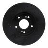 E-Line Drilled & Slotted Black Brake Rotor, 1990-1997 Infiniti/Nissan, Position: Front Right - image 3
