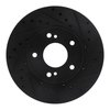 E-Line Drilled & Slotted Black Brake Rotor, 1990-1997 Infiniti/Nissan, Position: Front Right - image 4