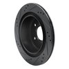 E-Line Drilled & Slotted Black Brake Rotor, 2002-2006 Infiniti/Nissan, Position: Rear Right - image 4