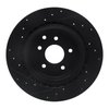 E-Line Drilled & Slotted Black Brake Rotor, 2003-2008 Infiniti/Nissan, Position: Rear Right - image 4