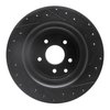 E-Line Drilled & Slotted Black Brake Rotor, 2007-2015 Infiniti/Nissan, Position: Rear Left - image 2