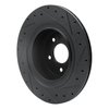 E-Line Drilled & Slotted Black Brake Rotor, 2007-2015 Infiniti/Nissan, Position: Rear Left - image 3