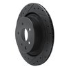 E-Line Drilled & Slotted Black Brake Rotor, 2007-2015 Infiniti/Nissan, Position: Rear Left - image 4