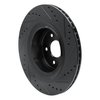 E-Line Drilled & Slotted Black Brake Rotor, 2008-2020 Infiniti/Nissan, Position: Rear Left - image 3