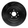 E-Line Drilled & Slotted Black Brake Rotor, 2008-2020 Infiniti/Nissan, Position: Rear Right - image 4