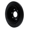 E-Line Drilled & Slotted Black Brake Rotor, Fits Select Infiniti/Nissan, Position: Rear Right - image 4