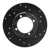 E-Line Drilled & Slotted Black Brake Rotor, 1985-1991 Fits Multiple Makes/Models, Position: Front Right - image 3
