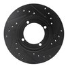 E-Line Drilled & Slotted Black Brake Rotor, 1983-1991 Fits Multiple Makes/Models, Position: Front Left - image 2